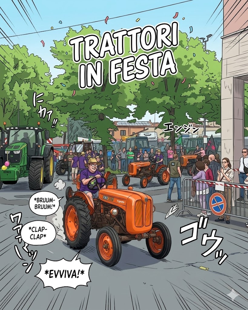 Trattori in sfilata